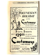 1970 Castaways Hotel Casino Advertisement Vintage Las Vegas Polynesian F6L - $28.01 CAD