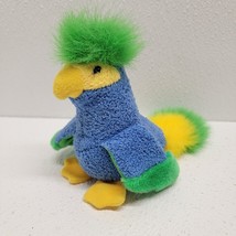 Russ Luv Pets Birdie Mini Beanbag Plush Blue Green Yellow Bird Parrot 23183 - $14.75