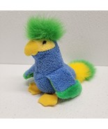 Russ Luv Pets Birdie Mini Beanbag Plush Blue Green Yellow Bird Parrot 23183 - $20.21 CAD