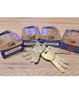 4 X RIELDA Keyed Alike Padlocks Re-programable High Security/With 8 +1 Keys - €321,88 EUR - €348,26 EUR