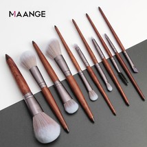 MAANGE 11/12Pcs High Quality Makeup Brush Set Foundation Powder Blending Shadow  - £23.25 GBP