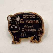 McDonald’s Otto &amp; Sons Stockyards West Chicago Illinois Enamel Lapel Hat Pin - £4.64 GBP