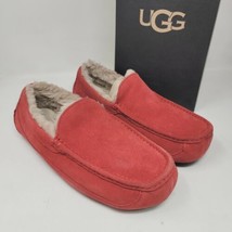 UGG Ascot Slippers Mens Size 9 3E Samba Red 1101110 Shoes Sheepskin Suede  - £28.44 GBP