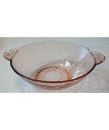 Vintage Pink Depression Glass Thumbprint Tab Handle Bowl - £13.39 GBP