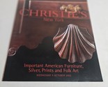 Christie&#39;s Important American Furniture Silver Prints Folk Art October 9... - $13.98