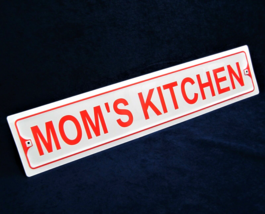 Mom's Kitchen - *Us Made* - 25" Embossed Metal Sign - Man Cave Garage Bar Décor - £15.94 GBP