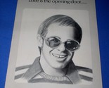 Elton John Greeting Card Vintage 1976 Thunder Greetings Love Is The Open... - £23.88 GBP