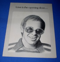 Elton John Greeting Card Vintage 1976 Thunder Greetings Love Is The Open... - £23.58 GBP