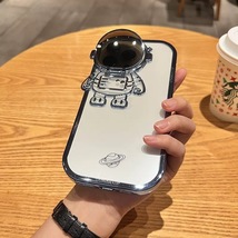 Astronaut Camera Stand Invisible Lens Bracket Phone Case for iPhone 14 - £14.09 GBP
