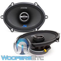 Alpine S-S57 Car 6&quot;x8&quot; 5&quot;x7&quot; Audio 230W 2-WAY Silk Tweeters Coaxial Speakers New - £163.85 GBP