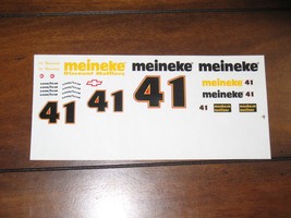 1/24 NASCAR 41 Meineke Mufflers Nemechek Chevy Stock Car Self Adhesive Stickers - £10.15 GBP
