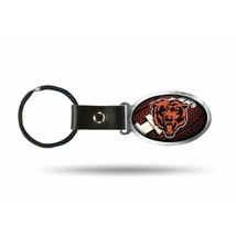 chicago bears nfl football team logo accent metal key chain made in usa - £19.97 GBP