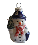 Polish Pottery Andy Decorated Snowman Christmas Tree Ornament Plus 3 Sno... - $534.97 MXN