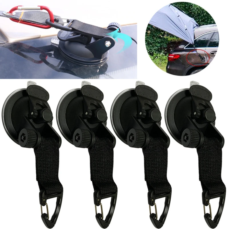 2/4 Pcs Car Tent Suction Cups Buckle Side Round/Triangular Awning Anchors - £11.41 GBP+