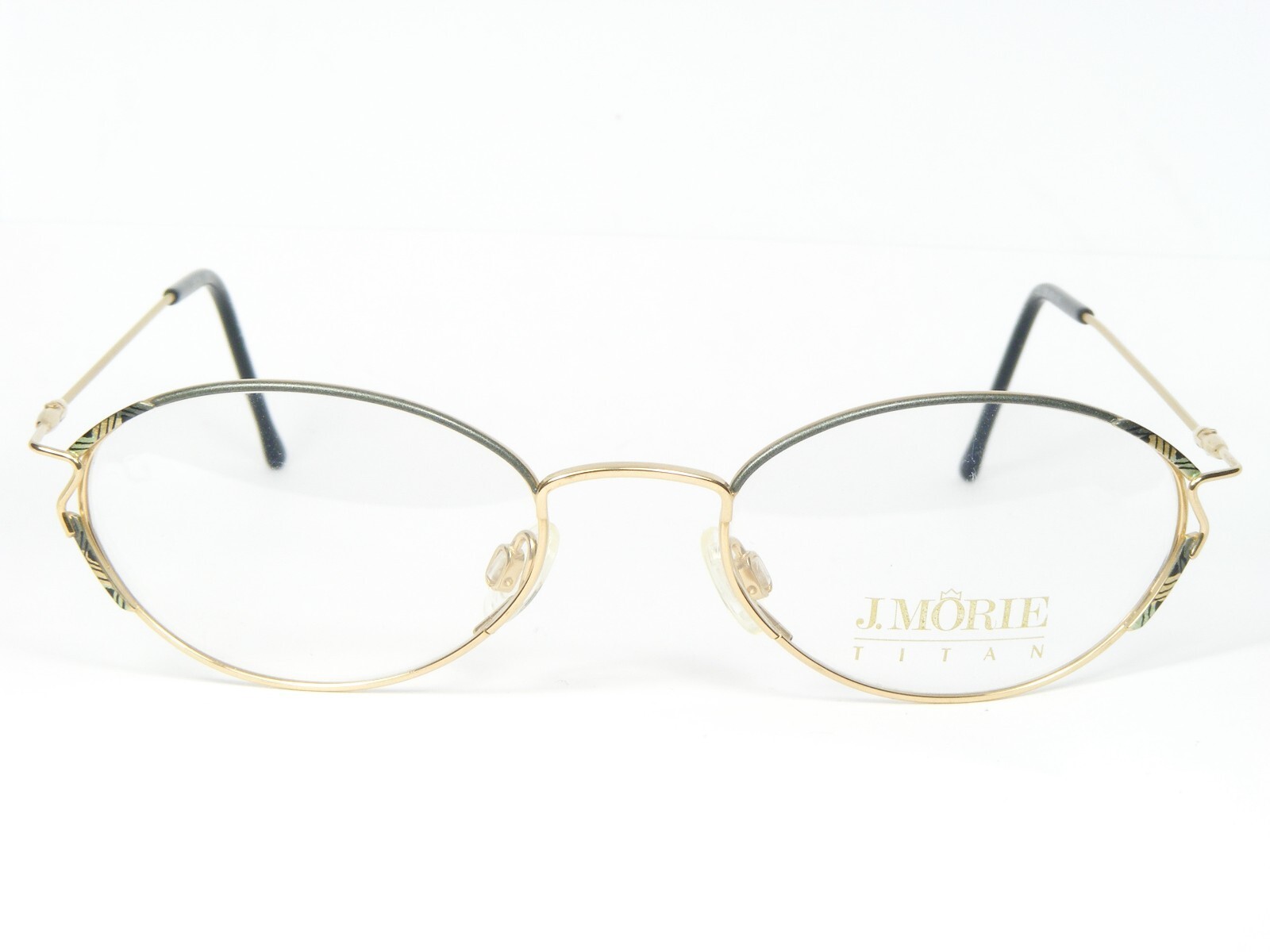 Vintage J. Morie 40108 538 Oro / Verde Oliva Occhiali da Sole Telaio 50-... - $76.30