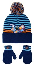 Space Jam 2 Bugs Taz Marvin Toddler&#39;s Knit Pom Beanie Hat &amp; Mittens Set Nwt - £13.78 GBP