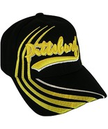 Pittsburgh Men&#39;s Striped Adjustable Baseball Cap (Black) - £11.95 GBP