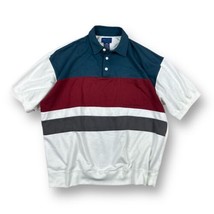 Vintage Towncraft Golf Polo Shirt Men’s Large Short Sleeve Cut n Sew Color Block - £19.71 GBP