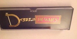 Dewar&#39;s White Label Whiskey Key Chain Brass Red Enamel in Case Vintage - £10.95 GBP