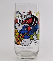 Clumsy Smurfs Drinking Glass Tumbler Wallace Berrie 1983 Peyo Vintage - $19.80