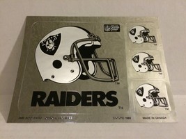 2x Vtg 1989 Oakland Raiders NFL Football Helmet Set of 4 Stickers Decal Sheet - £8.71 GBP