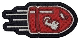 Angry Flying Bullet Embroidered Patch (3.0 X 1.5 Hook Backing -PA1) - £5.43 GBP