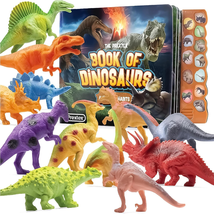 Dinosaur Figurines and Dino Book for Kids with Sound - Realistic Toy Din... - $36.42