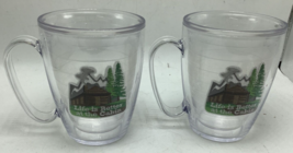 Lot of 2 Tervis Coffee Mug handle "Life is Better At The Cabin" 16 oz - $11.29