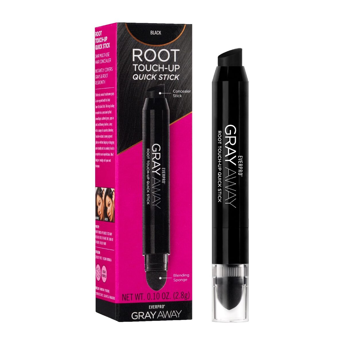 EVERPRO Gray Away Root Touchup Quick Stick, Black/Dark Brown, 0.1 Oz - $12.75+ EVERPRO Gray Away Root Touchup Quick Stick, Black/Dark Brown, 0.1 Oz - $12.75+