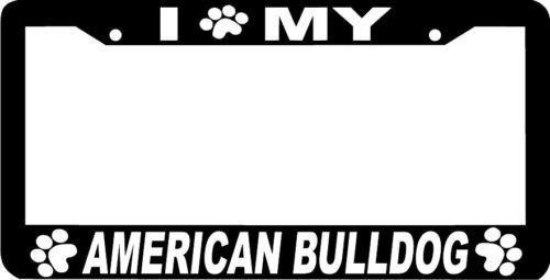 AMERICAN BULLDOG DOG paw print License Plate Frame - $4.49