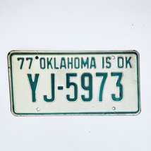 1977 United States Oklahoma Oklahoma County Passenger License Plate YJ-5973 - £14.89 GBP
