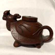 Chinese Asian Clay Teapot Yin Yang Dragon Spout Turtle Body - $59.39