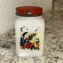 Vintage McKee Milk Glass Cornucopia Spice Jars Granny Cottage Core - $9.09