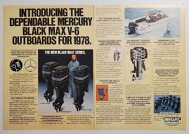 1977 Print Ad 1978 Mercury Black Max V-6 Outboard Motors Fond du Loc,WI - £9.40 GBP