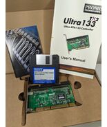 Promise Ultra 133 TX2 UDMA 2xIDE PCI Controller Card w/ Box &amp; Manual UNT... - $47.00