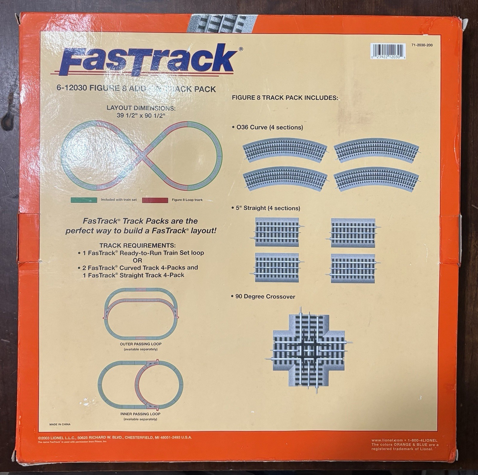 Lionel FasTrack Figure-8 Add-On Track Pack, Electric O Gauge Item image 3