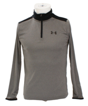 Under Armour Youth Boy&#39;s L Gray 1/4 Zip Shirt Long Sleeve Breathable - $34.64