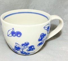 Starbucks coffee 2007 White &amp; blue berry design 13 Oz. porcelain cappucc... - £7.70 GBP