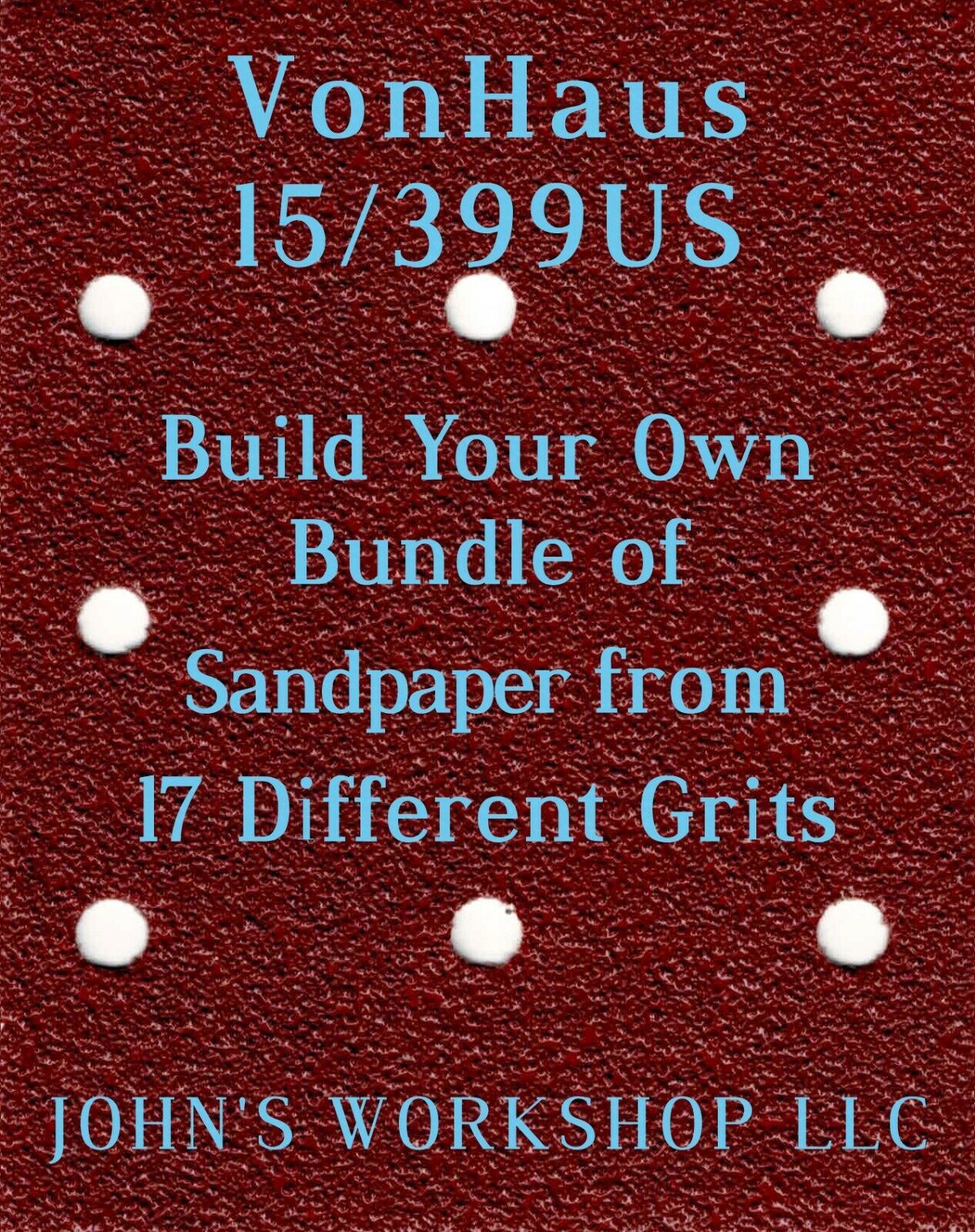 Build Your Own Bundle VonHaus 15/399US 1/4 Sheet No-Slip Sandpaper - 17 ... - $0.99