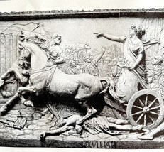 Princess Tullia Drives Over Fathers Dead Body 1913 Plate Print History D... - $39.99