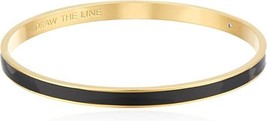 Kate Spade Idiom Collection &quot;Draw the Line&quot; Bangle Bracelet Black / Gold - £70.09 GBP