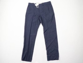 New J Crew Mens 30x30 Bedford Tapered Fit Flat Front Dress Pants Trousers Blue - £53.31 GBP