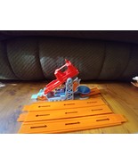 Hot Wheels Trick Track Flame Thrower Track Piece Launcer w/3 Orange Trks - $20.00