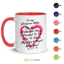 Coffee Mug Anniversary Love Gift For Wife Share My Life and Heart with Y... - £19.94 GBP+