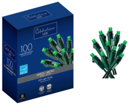 Christmas String Lights Micro LED 5mm 100-ct 25&#39; ft Green, Celebrations ... - €13,55 EUR