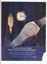1982 Seiko Watch Print Ad Vintage 8.5&quot; x 11&quot; - $19.11