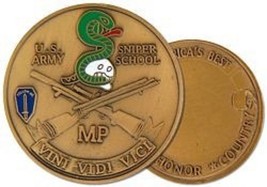 Army Military Police Mp Sniper School Challenge Coin - £31.92 GBP