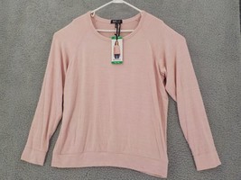 BUFFALO DAVID BITTON TOP WOMENS SZ XL PINK RAGLAN LONG SLEEVE BLOUSE SHI... - £6.74 GBP