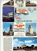 Story of the Las Vegas Strip Fabulous White Way Souvenir Folder Hotels 1950&#39;s - £21.62 GBP