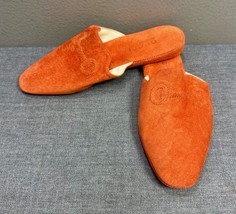 New GUCCI Orange Suede Horsebit Slip On Slippers Size 6 Made in Italy - £78.84 GBP